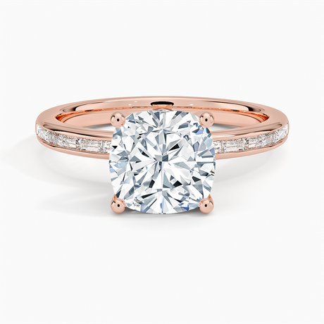 14K Rose Gold Tabitha Channel Set Baguette Diamond Ring