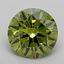 1.54 Ct. Fancy Vivid Green Round Lab Grown Diamond