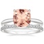 18KW Morganite Freesia Ring with Sia Diamond Open Ring, smalltop view