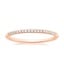 14K Rose Gold Whisper One-Quarter Coverage Diamond Ring (1/10 ct. tw.), smalltop view