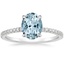 18K White Gold Viviana Three-Quarter Coverage Diamond Ring, smalltop view