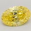 0.85 Ct. Fancy Vivid Yellow Oval Lab Grown Diamond