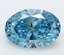 5.05 Ct. Fancy Vivid  Blue Oval Lab Grown Diamond