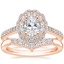 14K Rose Gold Rosa Diamond Ring with Verona Diamond Ring