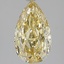 4.09 Ct. Fancy Intense  Yellow Pear Lab Grown Diamond