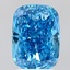 2.51 Ct. Fancy Vivid  Blue Cushion Lab Grown Diamond