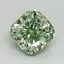 2.6 Ct. Fancy Vivid Pacific Green Cushion Lab Grown Diamond