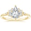 18K Yellow Gold Daphne Art Deco Ring, smalltop view
