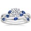 Platinum Willow Bridal Set With Sapphire Accents