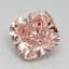 4.01 Ct. Fancy Vivid Pink Cushion Lab Grown Diamond