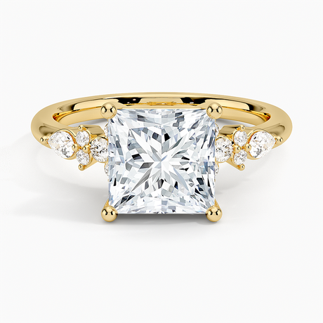 Pear and Round Diamond Engagement Ring Setting