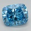 3.19 Ct. Fancy Vivid Blue Cushion Lab Grown Diamond