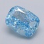 2.01 Ct. Fancy Vivid  Blue Cushion Lab Grown Diamond
