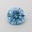 1.58 Ct. Fancy Vivid Blue Round Lab Grown Diamond