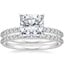 Platinum Petite Shared Prong Bridal Set (1/2 ct. tw.)