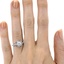 The Joette Ring, smallzoomed in top view on a hand