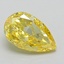 0.71 Ct. Fancy Vivid Yellow Pear Lab Grown Diamond