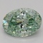 1.08 Ct. Fancy Vivid Green Oval Lab Grown Diamond