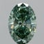 3.52 Ct. Fancy Vivid  Green Oval Lab Grown Diamond