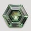 5.9mm  Green  Hexagon   Sapphire
