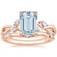 14KR Aquamarine Willow Bridal Set (1/4 ct. tw.), smalltop view