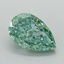 1.05 Ct. Fancy Vivid Green Pear Lab Grown Diamond