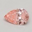 0.51 Ct. Fancy Vivid Pink Pear Lab Grown Diamond