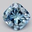 1.63 Ct. Fancy Vivid  Blue Cushion Lab Grown Diamond