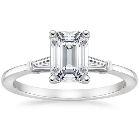 Platinum Tapered Baguette Diamond Bridal Set