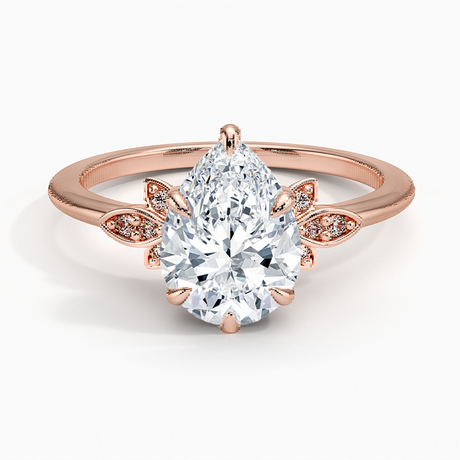 14K Rose Gold Fiore Diamond Ring