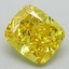 2.89 Ct. Fancy Vivid Yellow Cushion Lab Grown Diamond