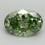2.27 Ct. Fancy Vivid Green Oval Lab Grown Diamond