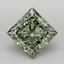 2.78 Ct. Fancy Vivid Green Princess Lab Grown Diamond