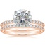 14K Rose Gold Petite Shared Prong Bridal Set (1/2 ct. tw.)