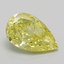 3.91 Ct. Fancy Intense  Yellow Pear Lab Grown Diamond