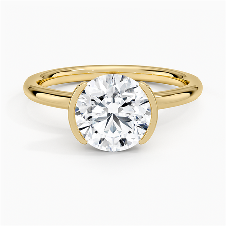 Annika Half Bezel Solitaire Ring