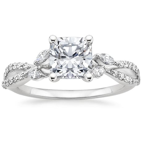 18K White Gold Luxe Willow Diamond Ring (1/4 ct. tw.) with Luxe Winding Willow Diamond Ring (1/4 ct. tw.)