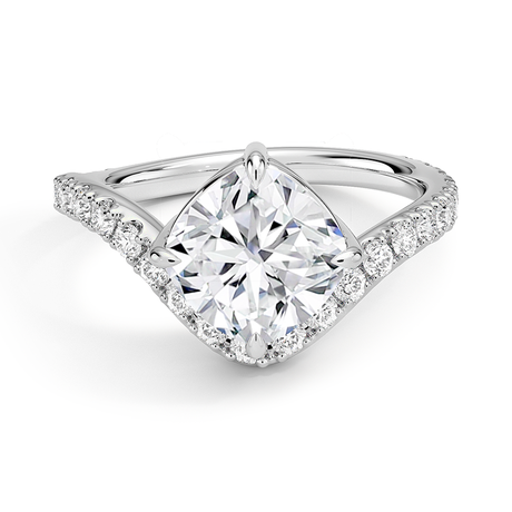 18K White Gold Silhouette Diamond Ring (1/2 ct. tw.)