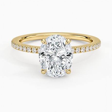18K Yellow Gold Demi Half Coverage Diamond Ring (1/5 ct. tw.)
