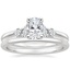 Platinum Miroir Diamond Ring with Petite Comfort Fit Wedding Ring