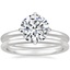Platinum North Star Ring with Petite Comfort Fit Wedding Ring