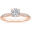 14K Rose Gold Emmeline Diamond Ring, smalltop view