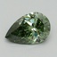 1.08 Ct. Fancy Vivid Green Pear Lab Grown Diamond