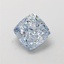 1.15 Ct. Fancy Intense Blue Cushion Lab Grown Diamond