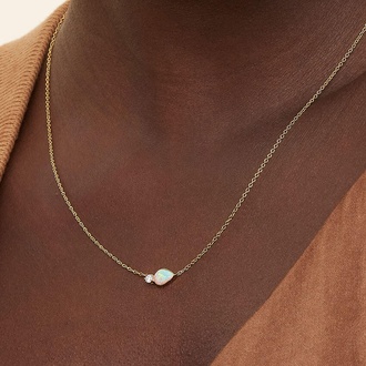 Willa Opal and Diamond Pendant