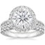 18KW Moissanite Luxe Sienna Halo Diamond Bridal Set (1 3/8 ct. tw.), smalltop view