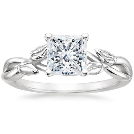 18K White Gold Budding Willow Ring with Winding Willow Ring