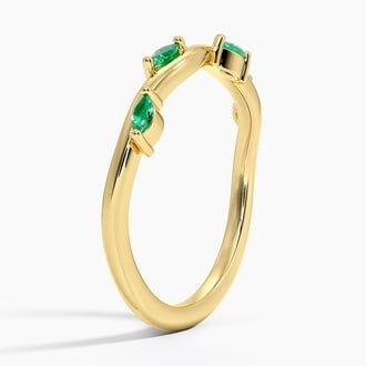 Winding Willow Lab Grown Emerald Ring