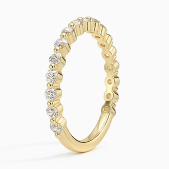 Floating Shared Prong Wedding Ring