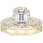 18K Yellow Gold Luxe Sienna Halo Diamond Bridal Set (1 3/8 ct. tw.)